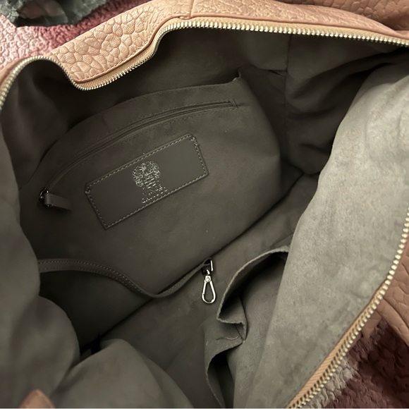 Vince Camuto Convertible Lamb Leather Pleated Tote - Picture 3 of 8